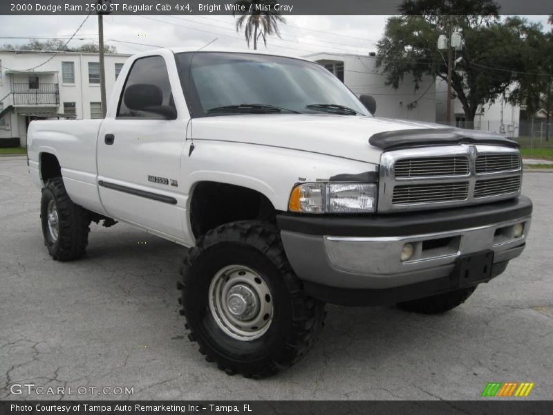 Bright White / Mist Gray 2000 Dodge Ram 2500 ST Regular Cab 4x4