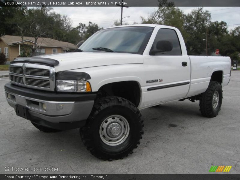 Bright White / Mist Gray 2000 Dodge Ram 2500 ST Regular Cab 4x4