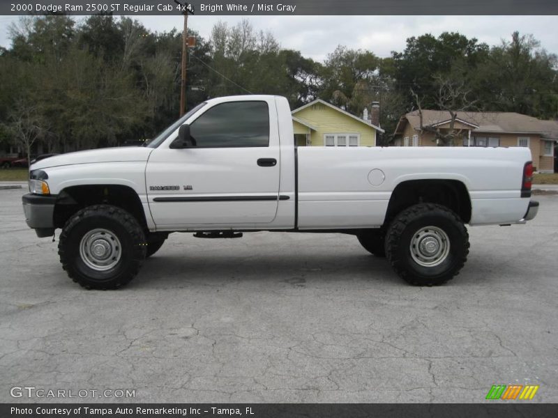 Bright White / Mist Gray 2000 Dodge Ram 2500 ST Regular Cab 4x4