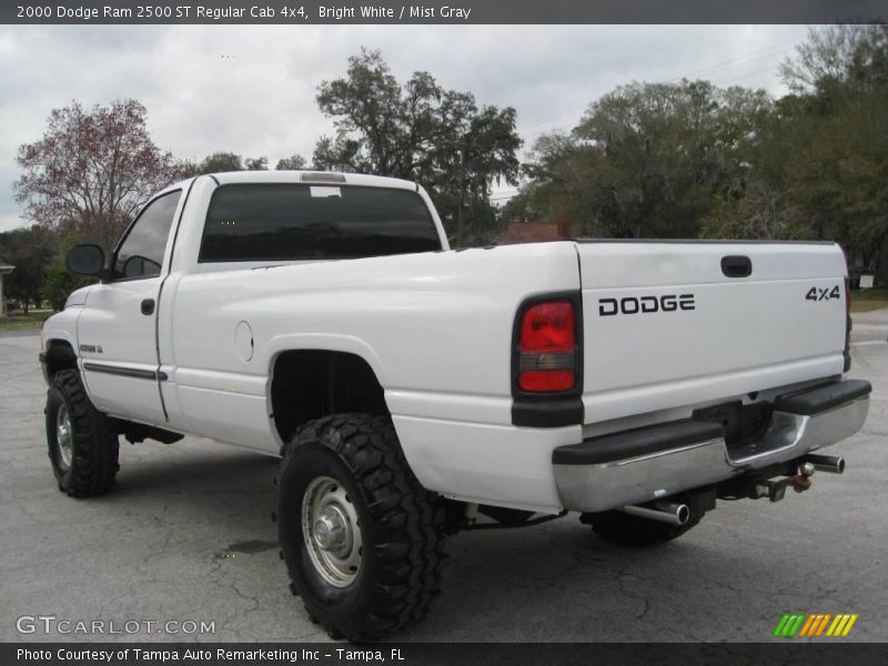 Bright White / Mist Gray 2000 Dodge Ram 2500 ST Regular Cab 4x4