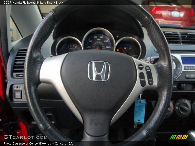Milano Red / Black 2007 Honda Fit Sport