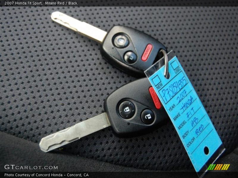 Milano Red / Black 2007 Honda Fit Sport