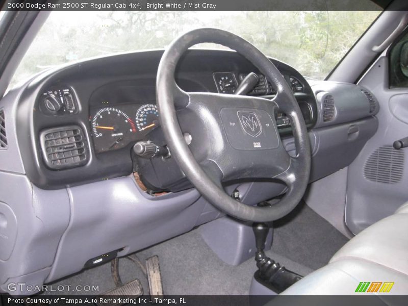 Bright White / Mist Gray 2000 Dodge Ram 2500 ST Regular Cab 4x4