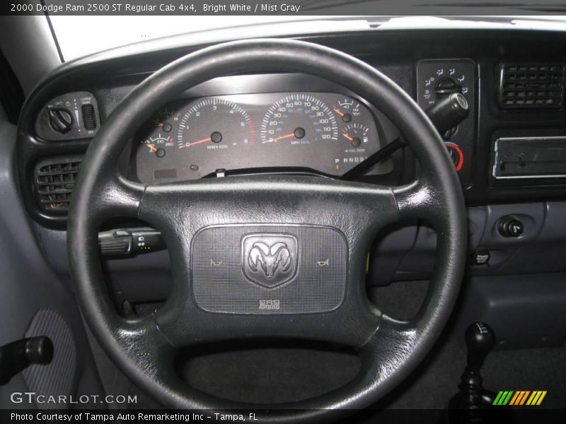 Bright White / Mist Gray 2000 Dodge Ram 2500 ST Regular Cab 4x4