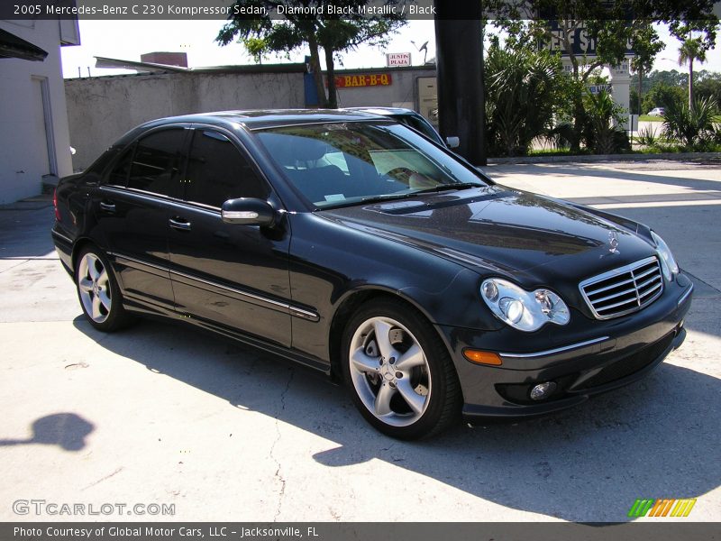 Diamond Black Metallic / Black 2005 Mercedes-Benz C 230 Kompressor Sedan