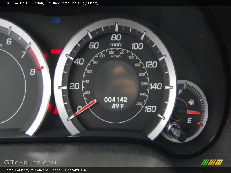 Polished Metal Metallic / Ebony 2010 Acura TSX Sedan