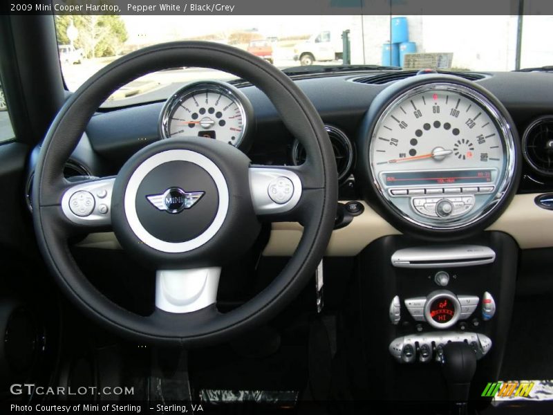 Pepper White / Black/Grey 2009 Mini Cooper Hardtop