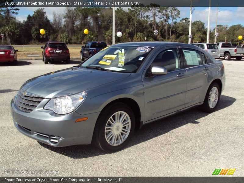 Steel Silver Metallic / Dark Slate Gray 2009 Chrysler Sebring Touring Sedan