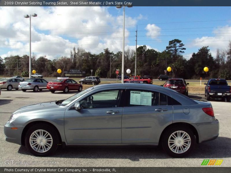 Steel Silver Metallic / Dark Slate Gray 2009 Chrysler Sebring Touring Sedan