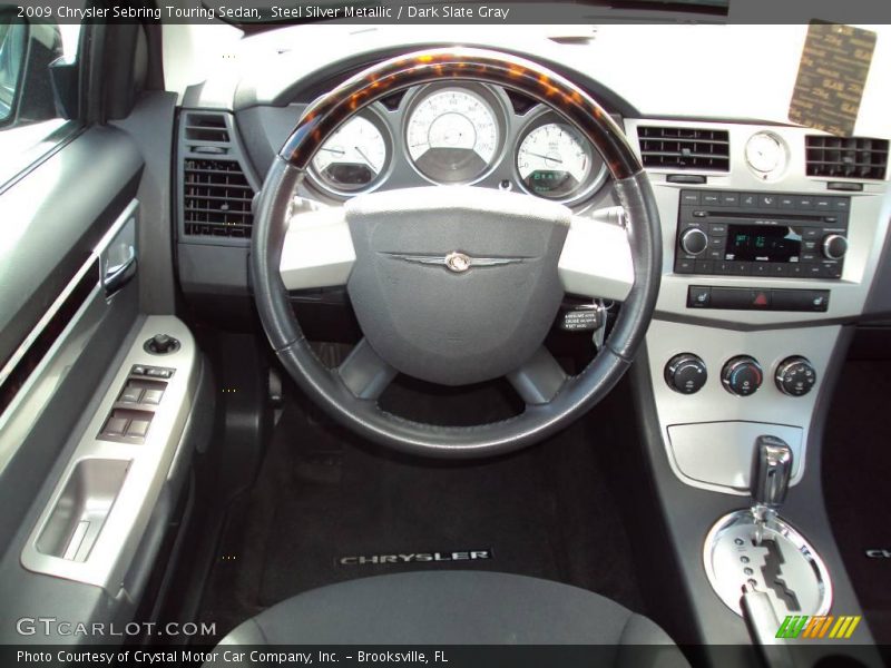 Steel Silver Metallic / Dark Slate Gray 2009 Chrysler Sebring Touring Sedan