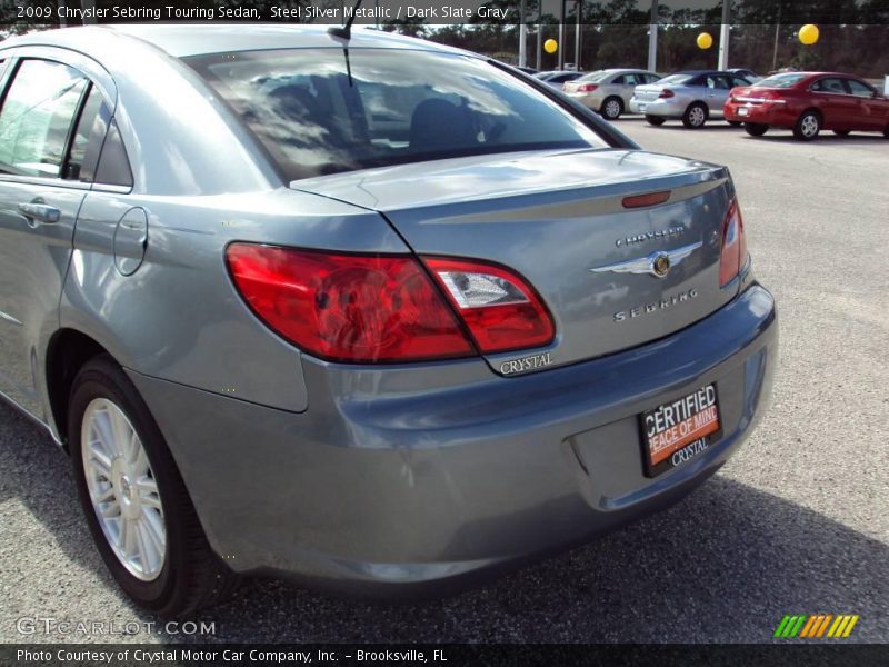 Steel Silver Metallic / Dark Slate Gray 2009 Chrysler Sebring Touring Sedan