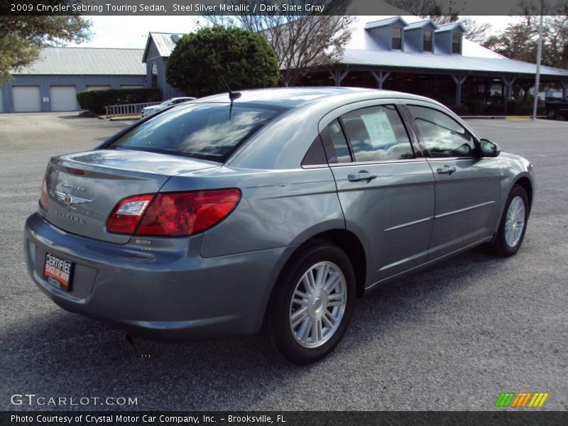 Steel Silver Metallic / Dark Slate Gray 2009 Chrysler Sebring Touring Sedan