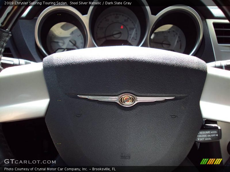 Steel Silver Metallic / Dark Slate Gray 2009 Chrysler Sebring Touring Sedan