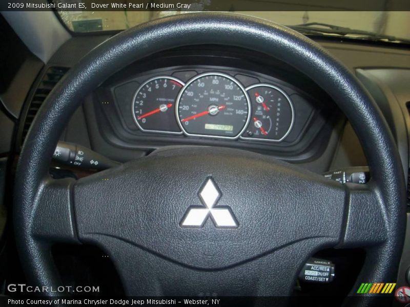 Dover White Pearl / Medium Gray 2009 Mitsubishi Galant ES