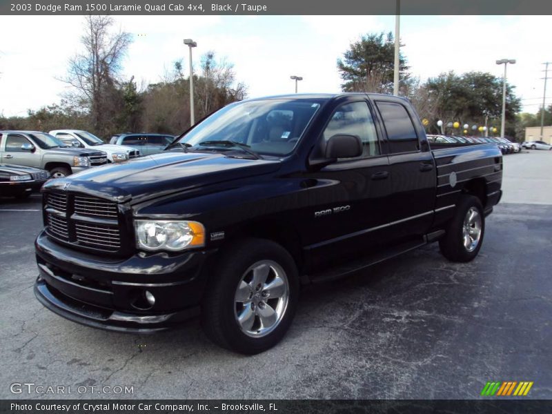 Black / Taupe 2003 Dodge Ram 1500 Laramie Quad Cab 4x4