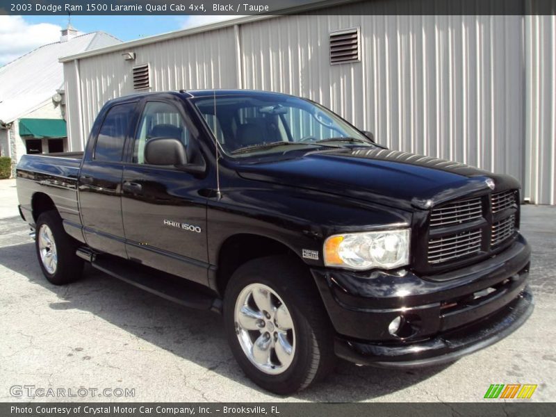 Black / Taupe 2003 Dodge Ram 1500 Laramie Quad Cab 4x4