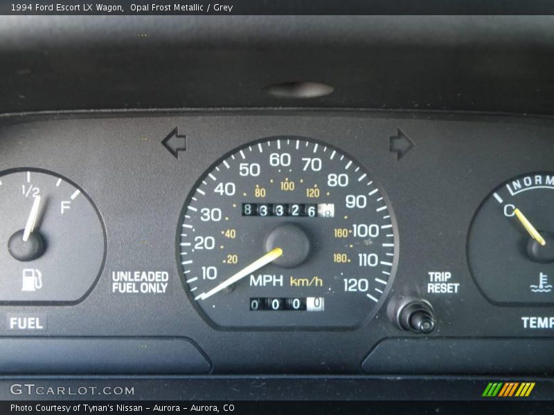 Opal Frost Metallic / Grey 1994 Ford Escort LX Wagon
