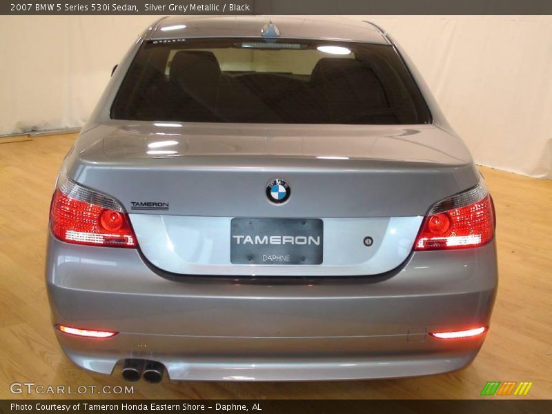 Silver Grey Metallic / Black 2007 BMW 5 Series 530i Sedan