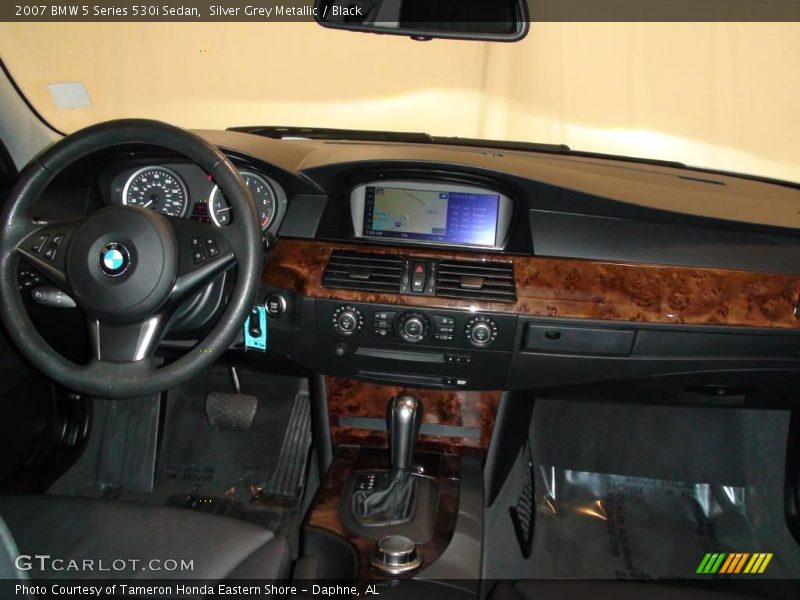 Silver Grey Metallic / Black 2007 BMW 5 Series 530i Sedan