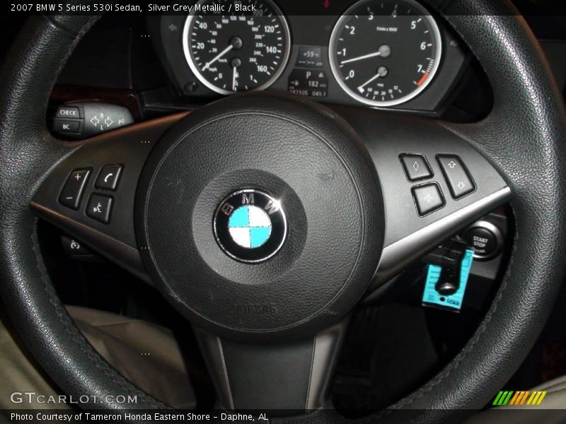 Silver Grey Metallic / Black 2007 BMW 5 Series 530i Sedan