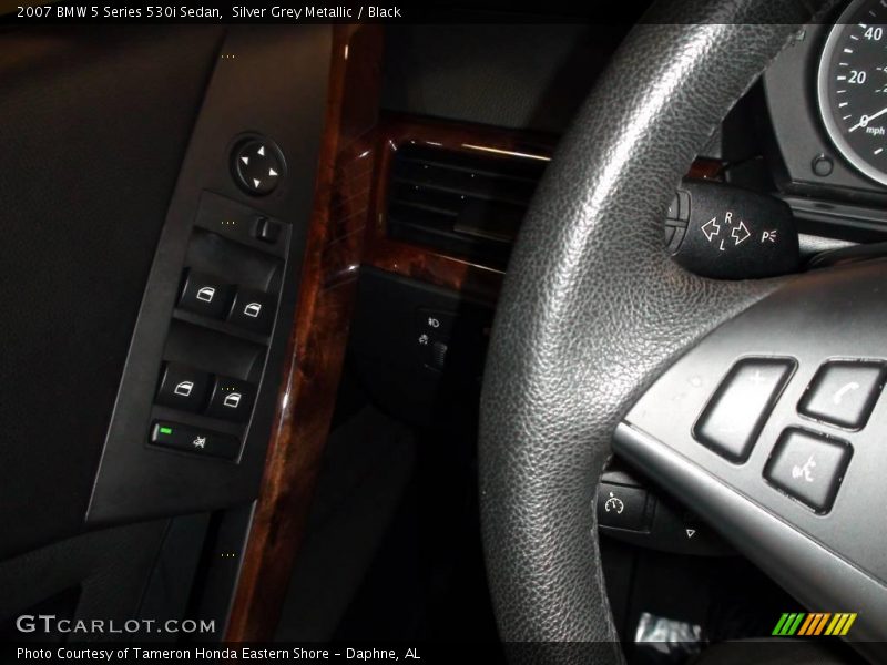 Silver Grey Metallic / Black 2007 BMW 5 Series 530i Sedan