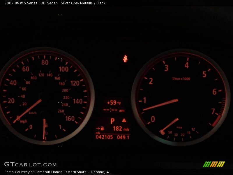 Silver Grey Metallic / Black 2007 BMW 5 Series 530i Sedan