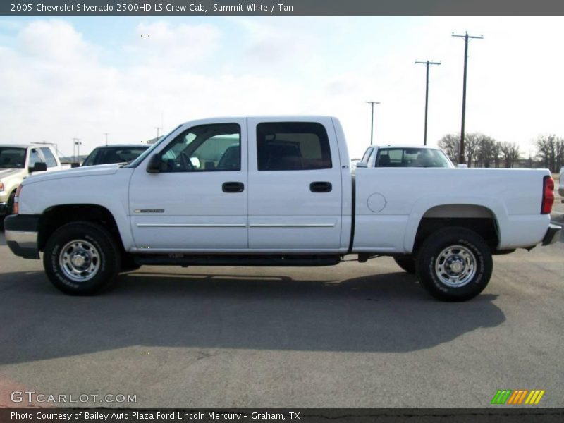 Summit White / Tan 2005 Chevrolet Silverado 2500HD LS Crew Cab