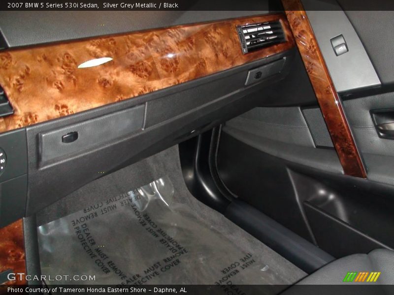 Silver Grey Metallic / Black 2007 BMW 5 Series 530i Sedan