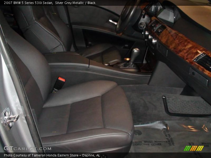 Silver Grey Metallic / Black 2007 BMW 5 Series 530i Sedan
