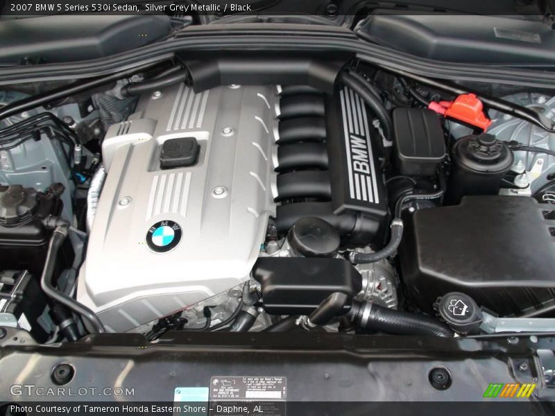 Silver Grey Metallic / Black 2007 BMW 5 Series 530i Sedan