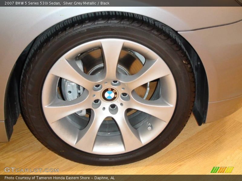 Silver Grey Metallic / Black 2007 BMW 5 Series 530i Sedan