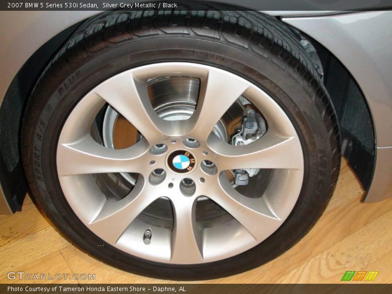 Silver Grey Metallic / Black 2007 BMW 5 Series 530i Sedan