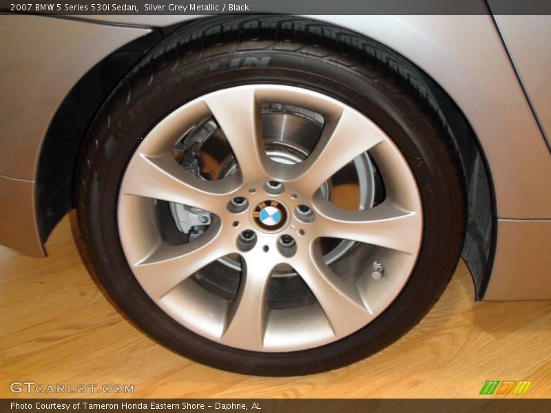 Silver Grey Metallic / Black 2007 BMW 5 Series 530i Sedan