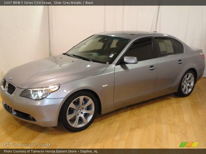 Silver Grey Metallic / Black 2007 BMW 5 Series 530i Sedan