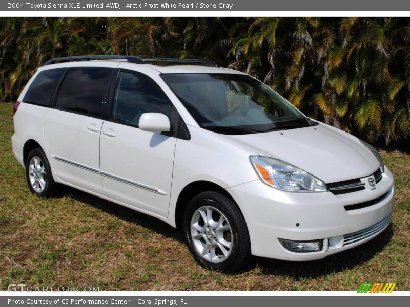 Arctic Frost White Pearl / Stone Gray 2004 Toyota Sienna XLE Limited AWD