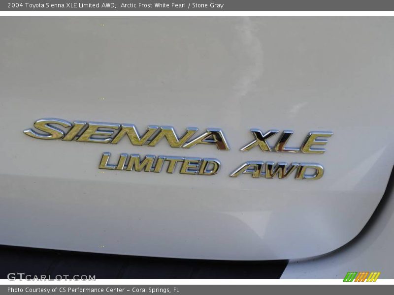 Arctic Frost White Pearl / Stone Gray 2004 Toyota Sienna XLE Limited AWD