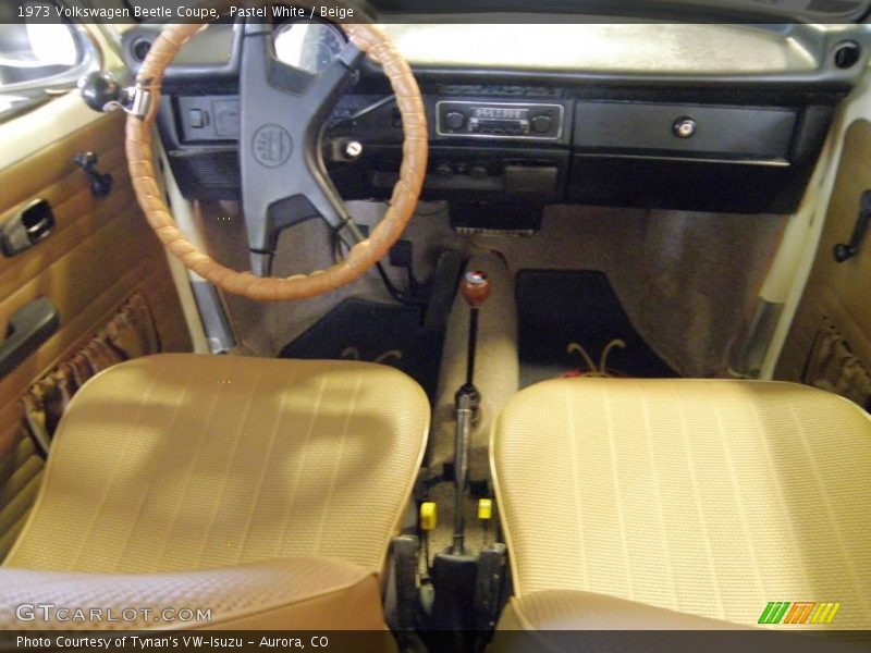 Pastel White / Beige 1973 Volkswagen Beetle Coupe