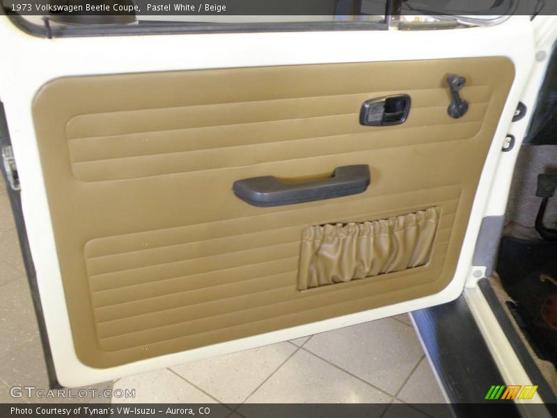 Pastel White / Beige 1973 Volkswagen Beetle Coupe