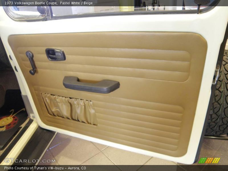 Pastel White / Beige 1973 Volkswagen Beetle Coupe