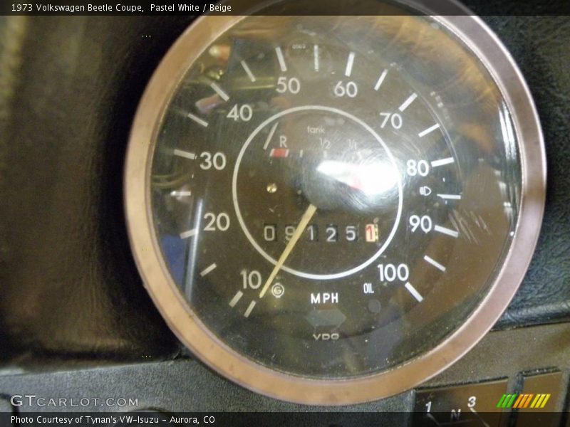 Pastel White / Beige 1973 Volkswagen Beetle Coupe