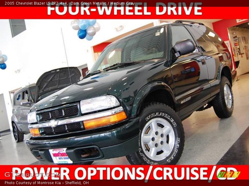 Dark Green Metallic / Medium Gray 2005 Chevrolet Blazer LS ZR2 4x4