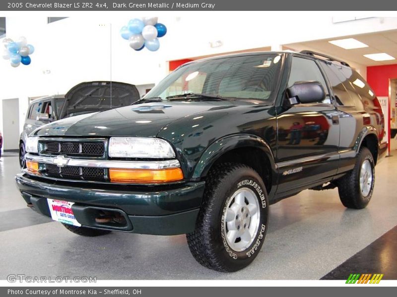 Dark Green Metallic / Medium Gray 2005 Chevrolet Blazer LS ZR2 4x4