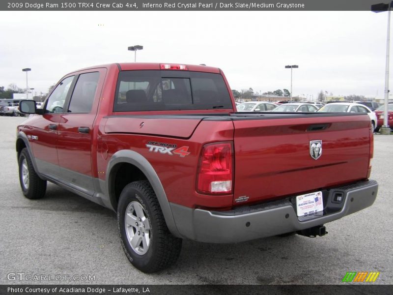 Inferno Red Crystal Pearl / Dark Slate/Medium Graystone 2009 Dodge Ram 1500 TRX4 Crew Cab 4x4