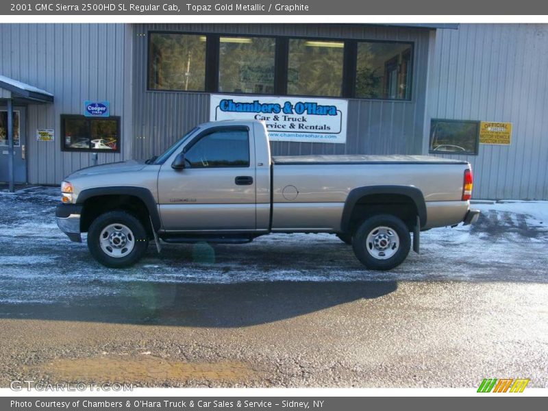 Topaz Gold Metallic / Graphite 2001 GMC Sierra 2500HD SL Regular Cab