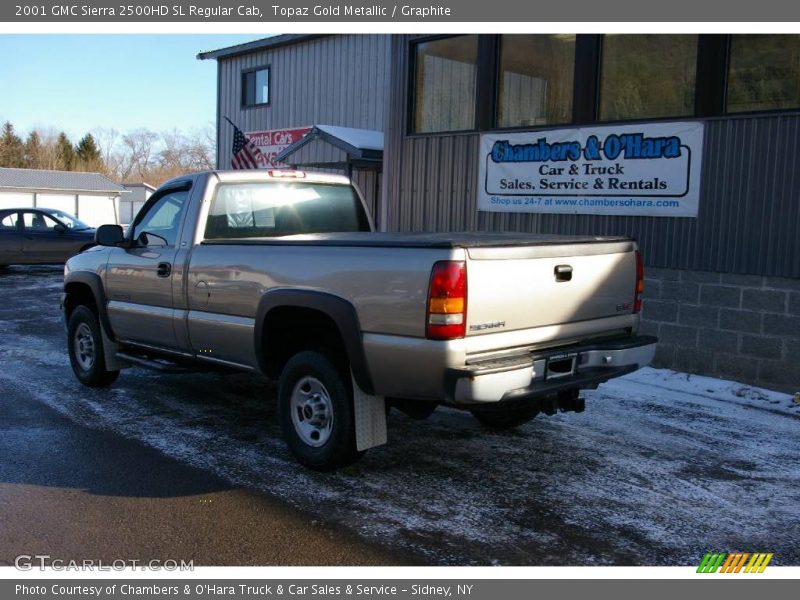 Topaz Gold Metallic / Graphite 2001 GMC Sierra 2500HD SL Regular Cab