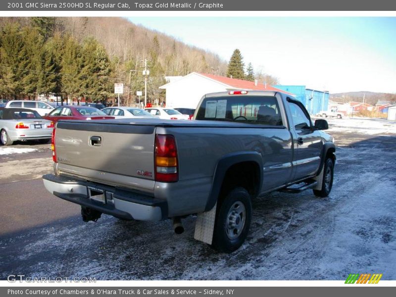 Topaz Gold Metallic / Graphite 2001 GMC Sierra 2500HD SL Regular Cab