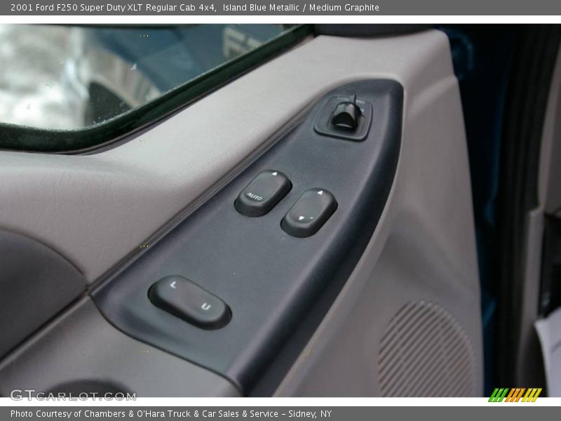 Island Blue Metallic / Medium Graphite 2001 Ford F250 Super Duty XLT Regular Cab 4x4