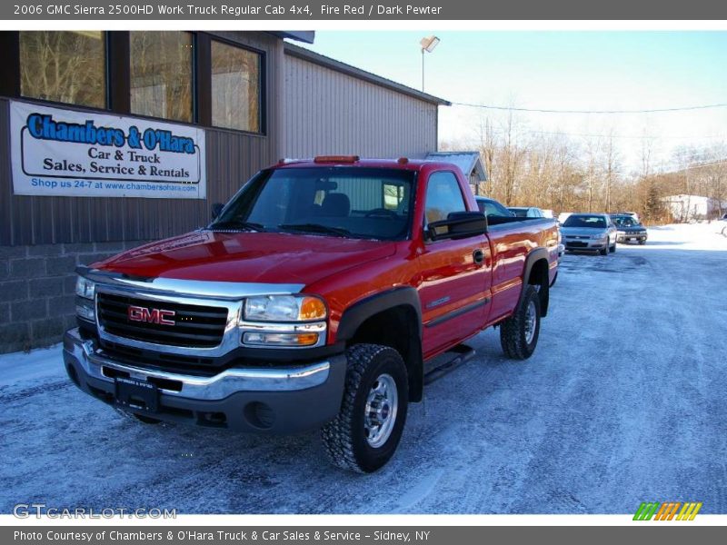 Fire Red / Dark Pewter 2006 GMC Sierra 2500HD Work Truck Regular Cab 4x4