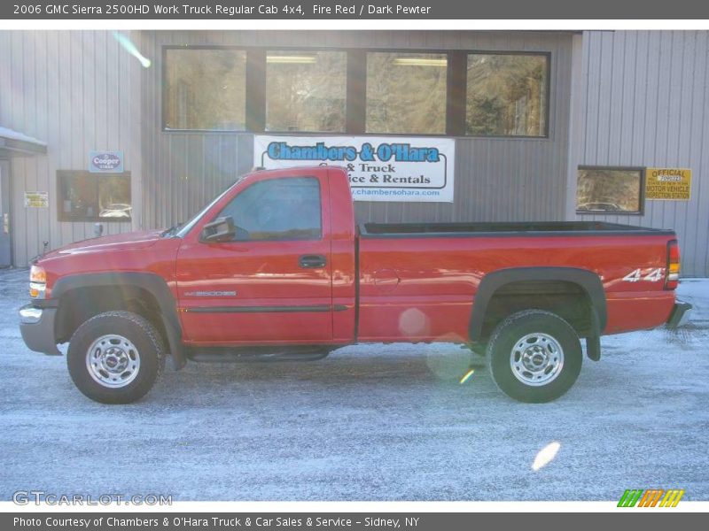 Fire Red / Dark Pewter 2006 GMC Sierra 2500HD Work Truck Regular Cab 4x4
