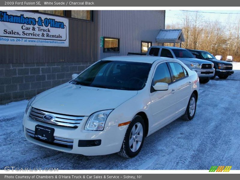 White Suede / Charcoal Black 2009 Ford Fusion SE